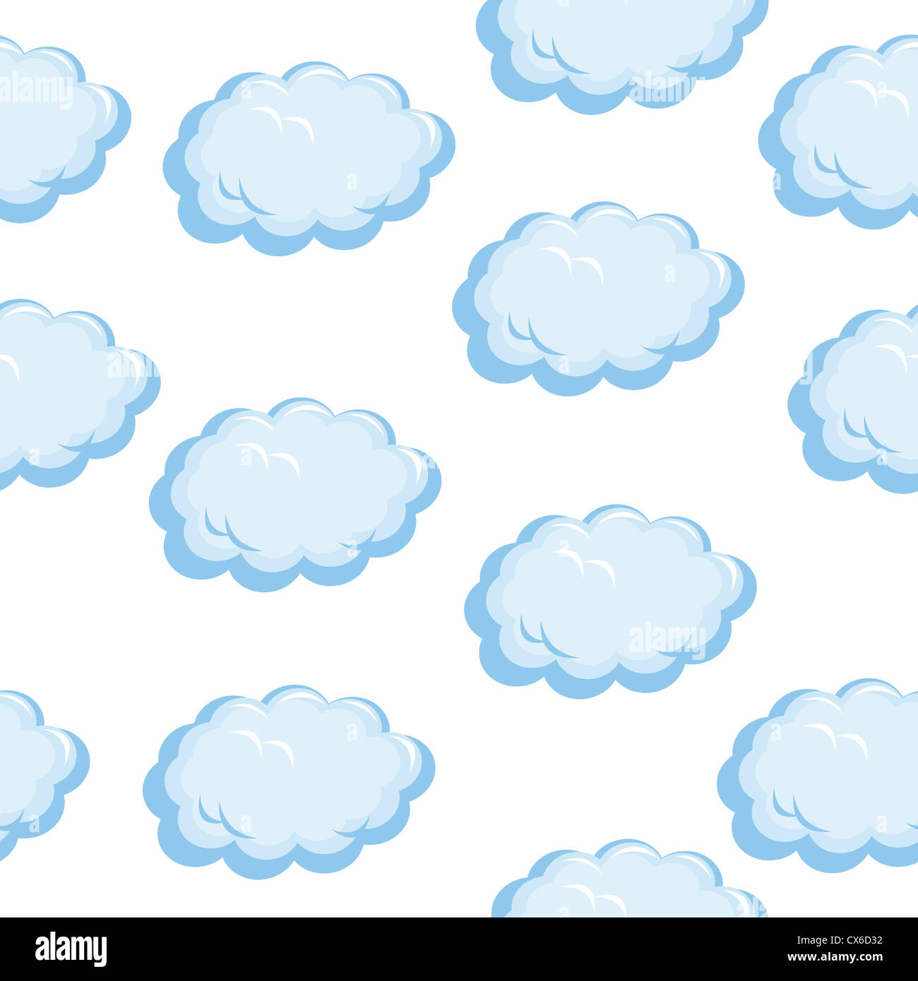 Seamless texture of the clouds. Illustration on white background Stock ...