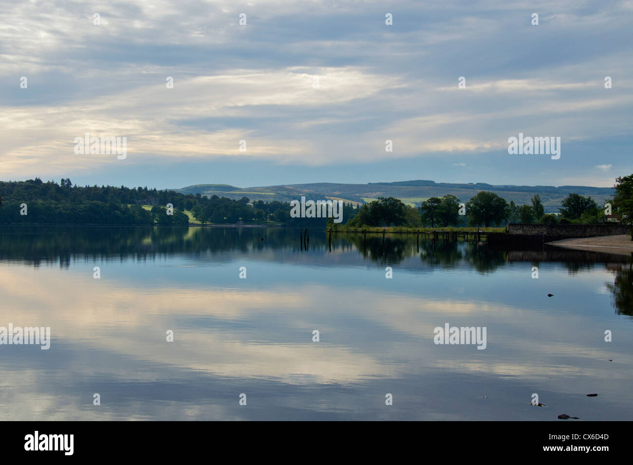 Morning on Loch Lomond, Duck Bay, Scotland, uk Stock Photo