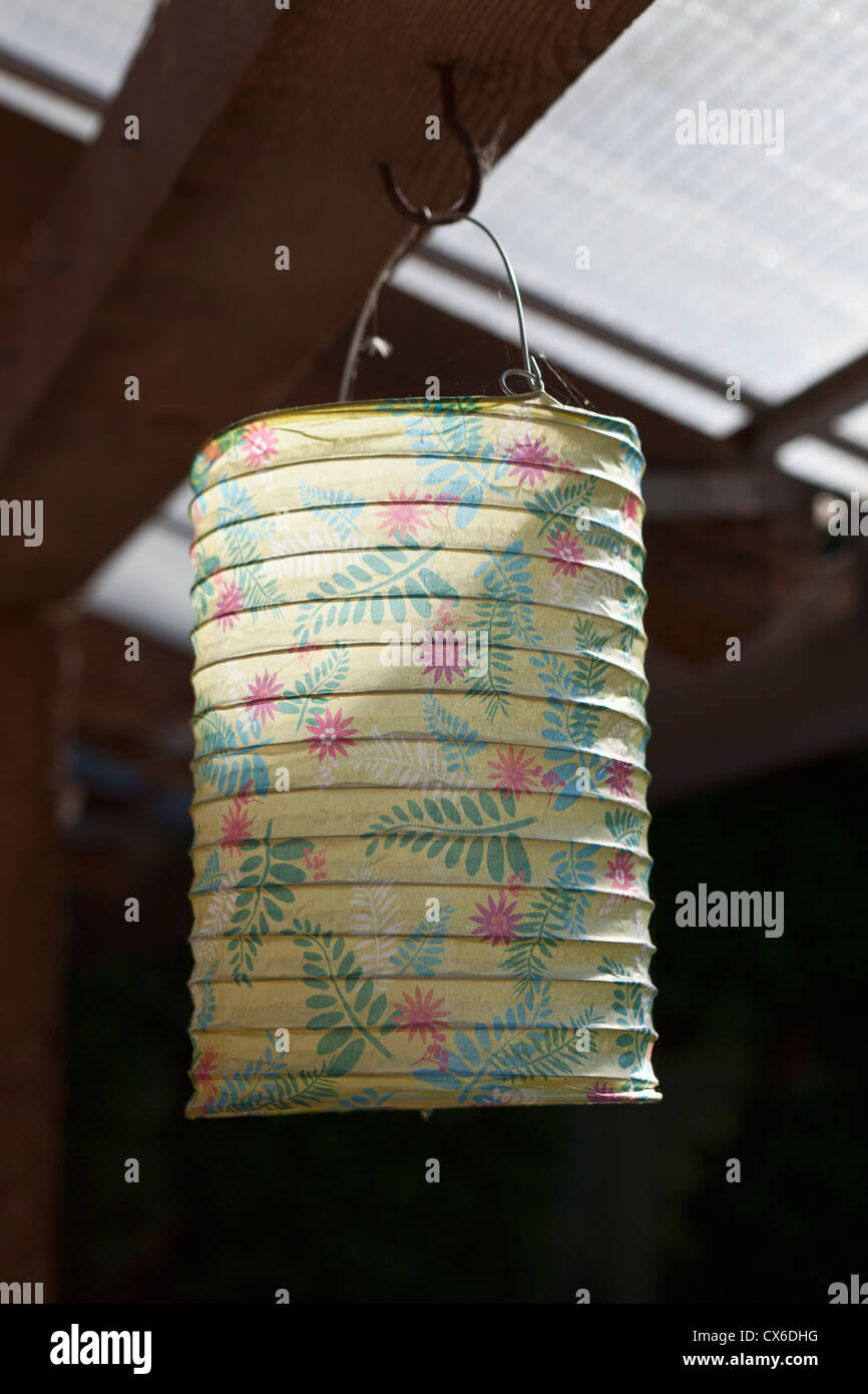 A paper lantern hanging Stock Photo Alamy