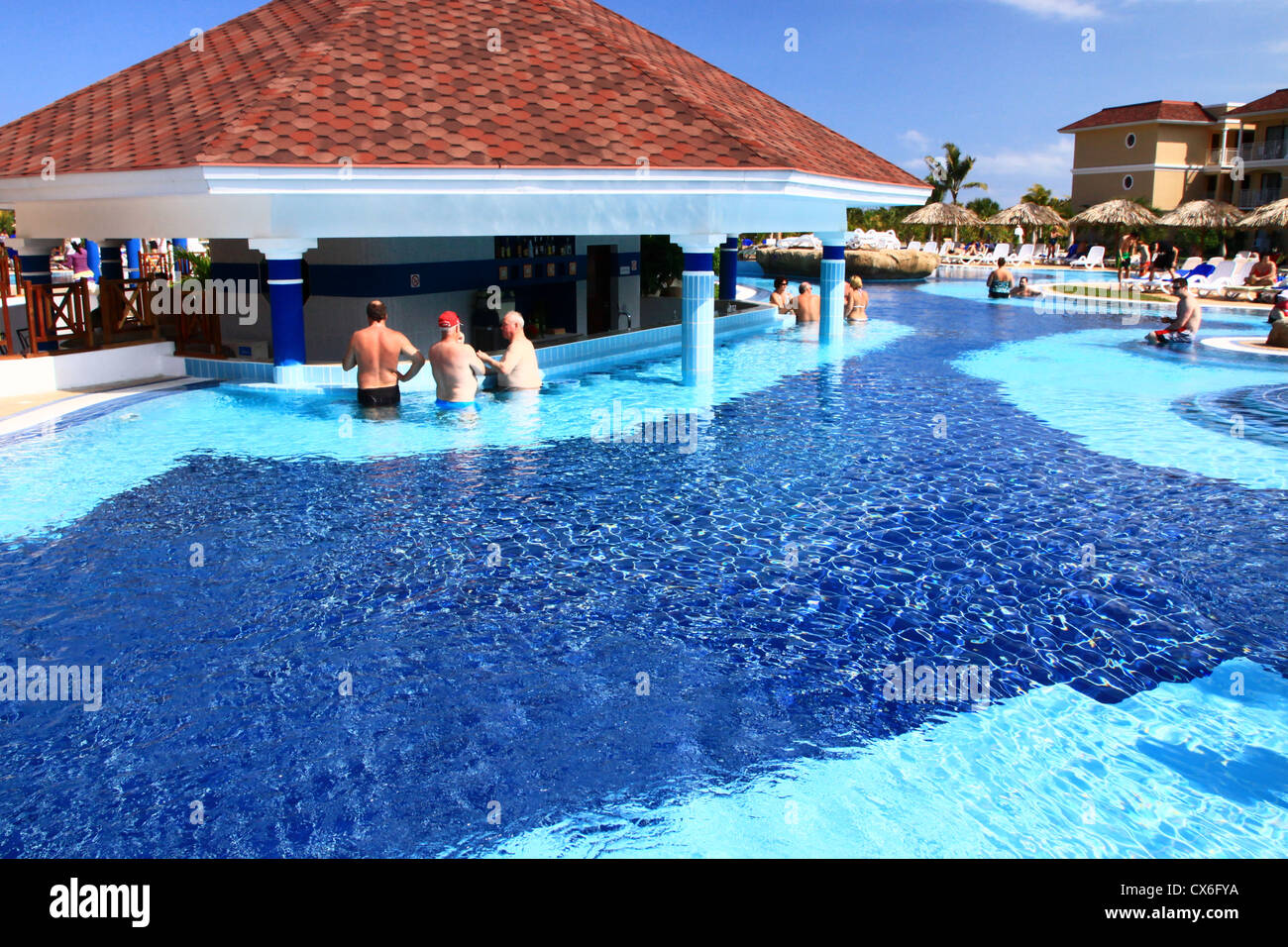 Caribbean Resort Swimming Pool Stock Photo Alamy