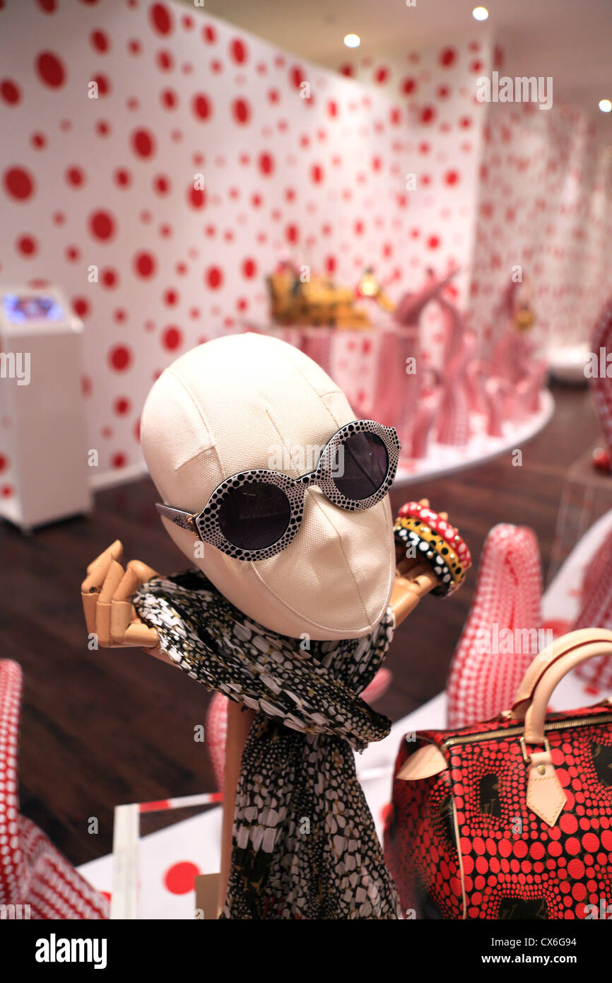 Sunglasses and other accessories at Louis Vuitton store in ION Orchard with  collection by Japanese artist Yayoi Kusama Stock Photo - Alamy