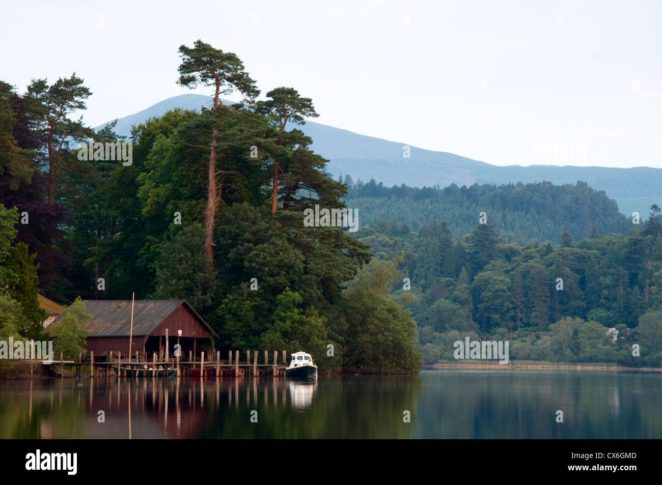 Boathouse on Derwent Water Stock Photo Alamy