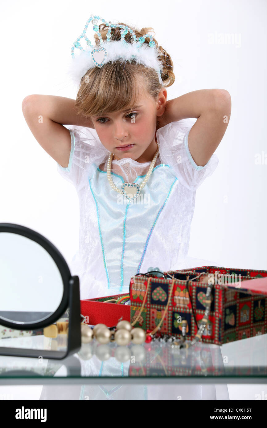 a little girl dressed in princess Stock Photo - Alamy