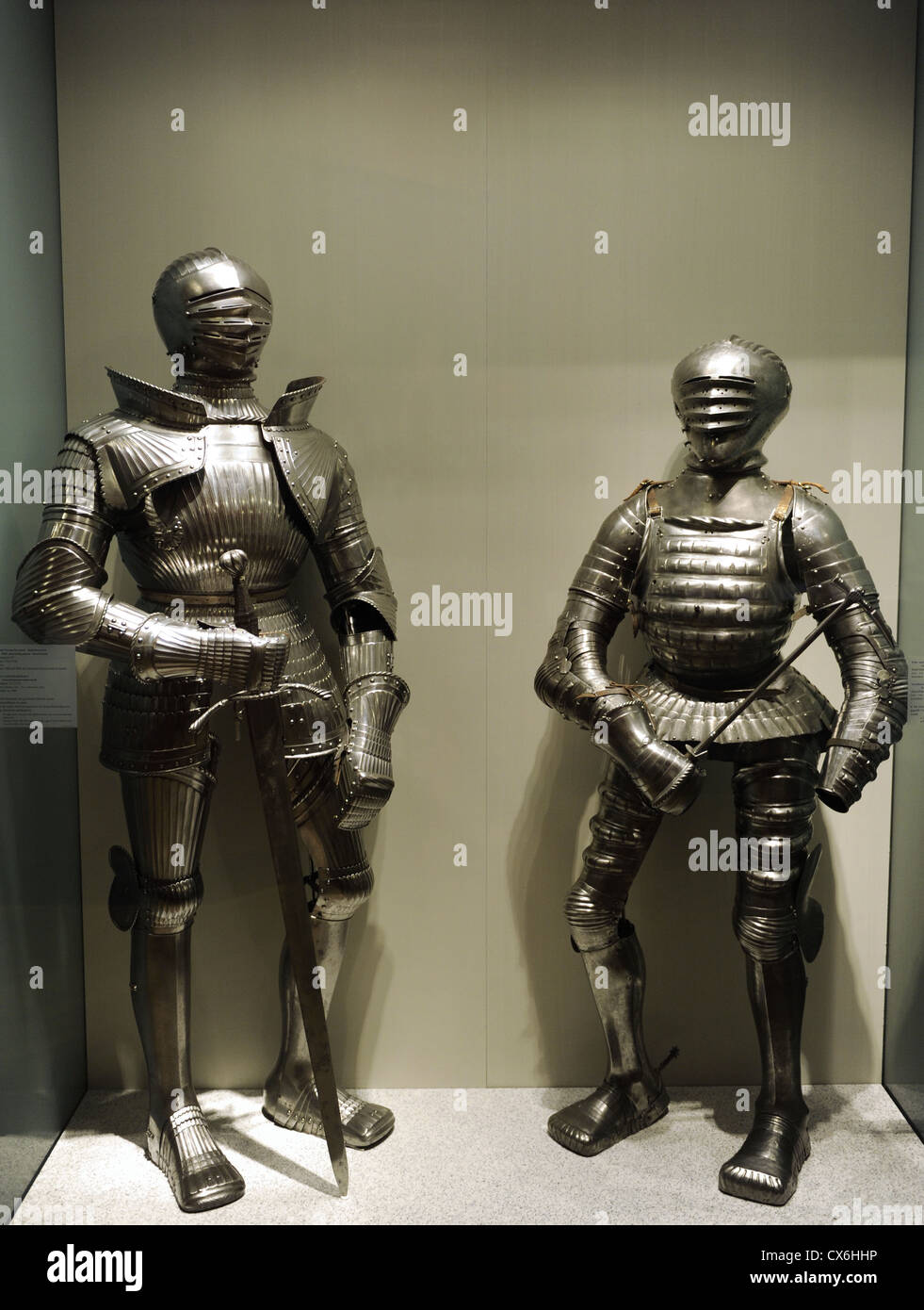 Iron armours. 16th century. Holy Roman Empire. German Historical Museum. Berlin. Germany. Stock Photo