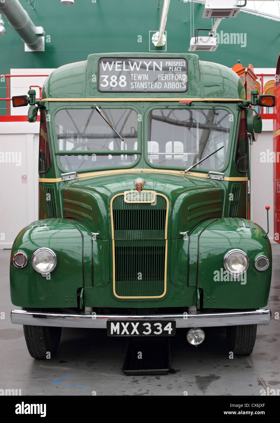 London Transport Green Line bus. England UK Stock Photo