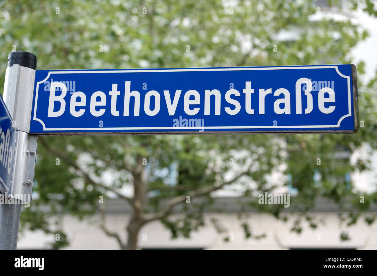 Street sign on Beethoven Street (Beethovenstrasse) in Leipzig, Germany