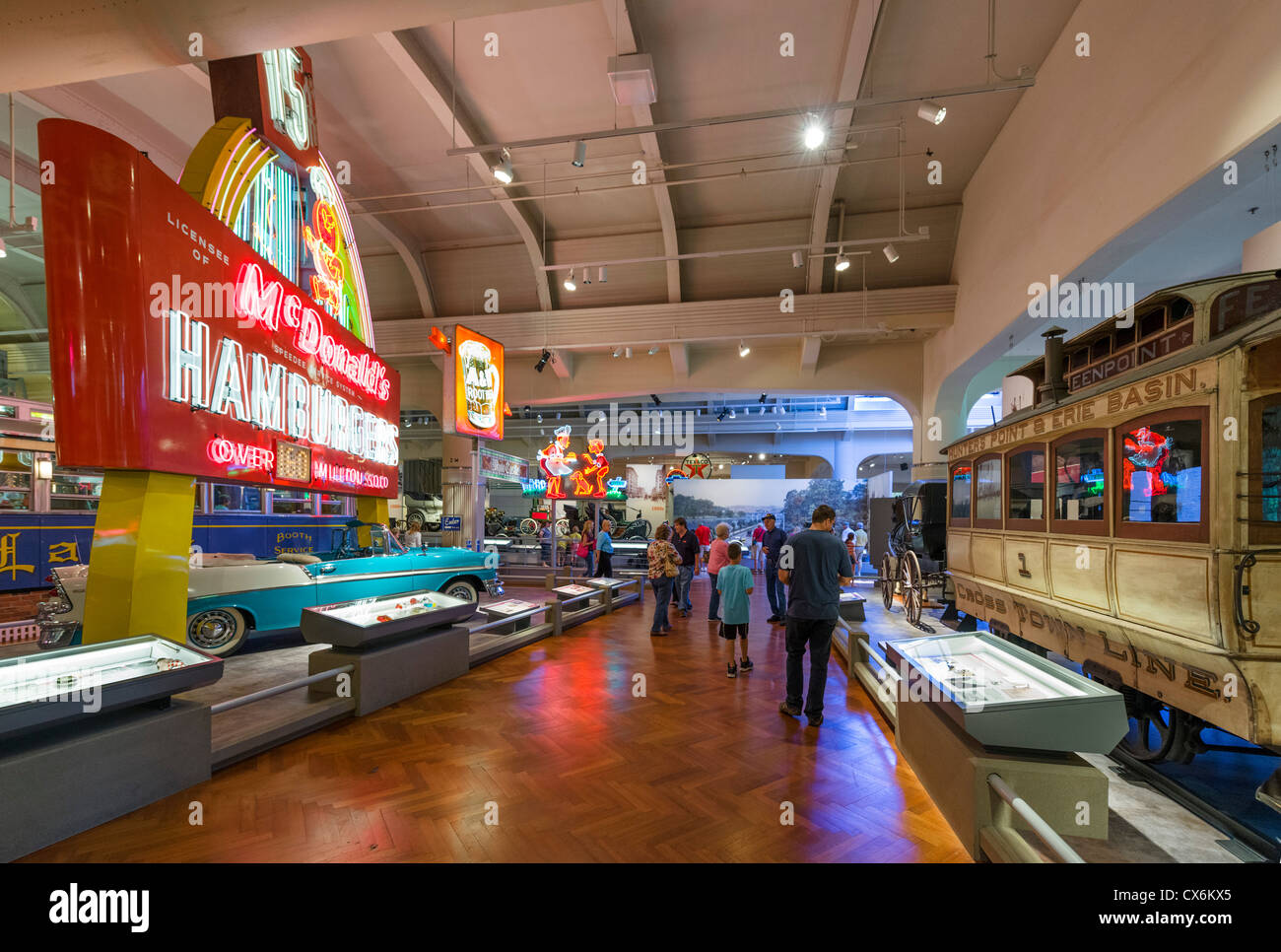 Displays inside the Henry Ford Museum, Dearborn, Detroit, Michigan, USA Stock Photo