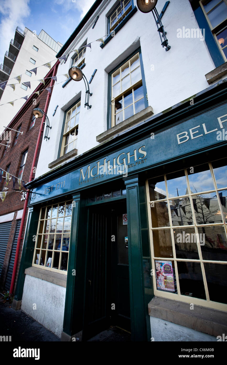 McHughs Bar Belfast Northern Ireland Stock Photo