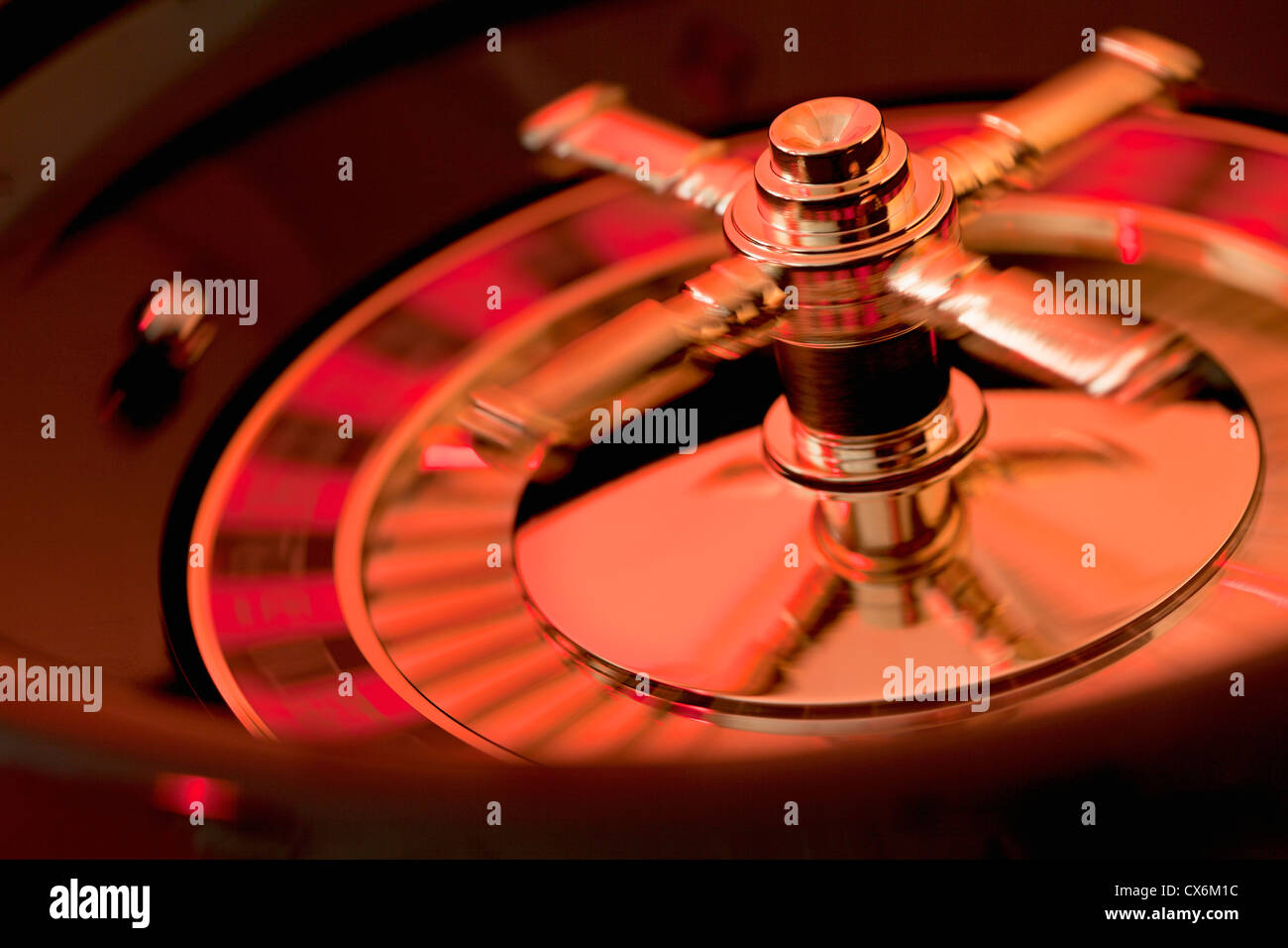 A spinning roulette wheel Stock Photo Alamy
