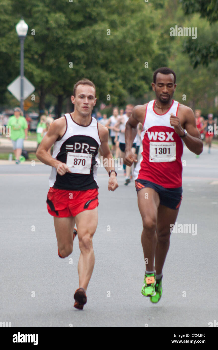 Runners in the annual KentlandsLakelands 5K Race, Kentlands