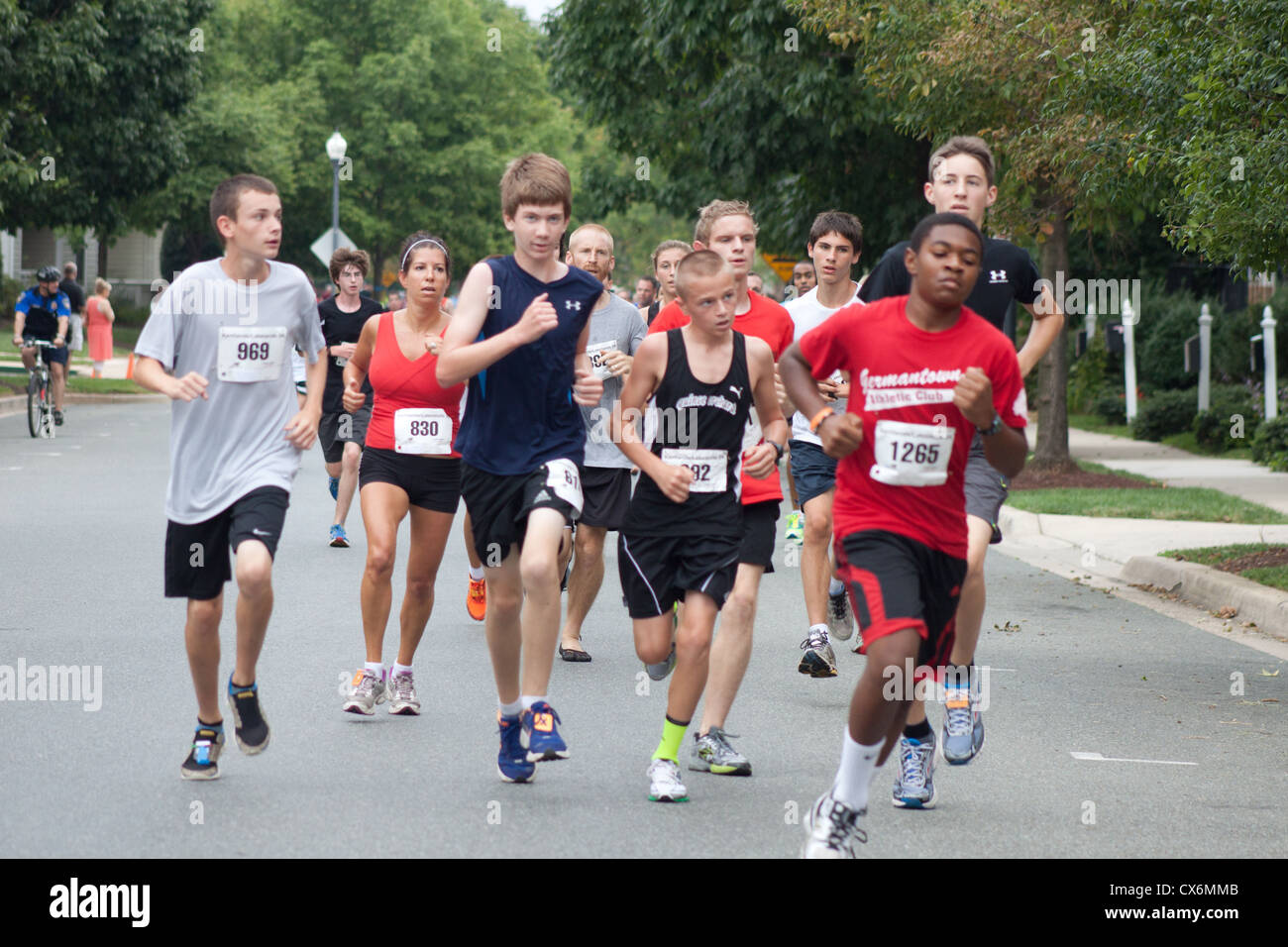 Runners in the annual KentlandsLakelands 5K Race, Kentlands