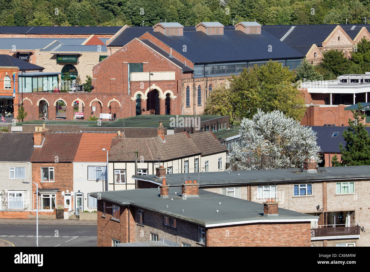 A view of the Lincolnshire Market Town of Gainsborough. Stock Photo