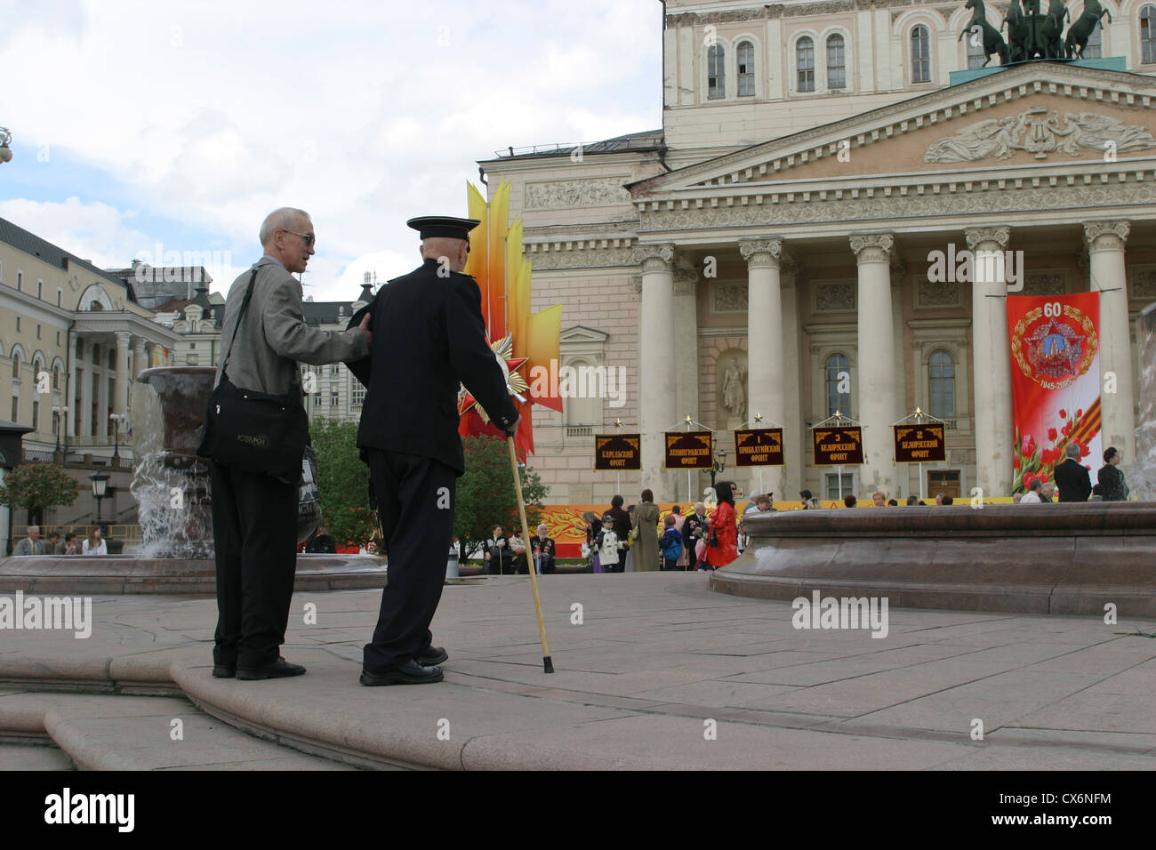 Russian war veterans celebrating the WWII victory on Victory Day near ...