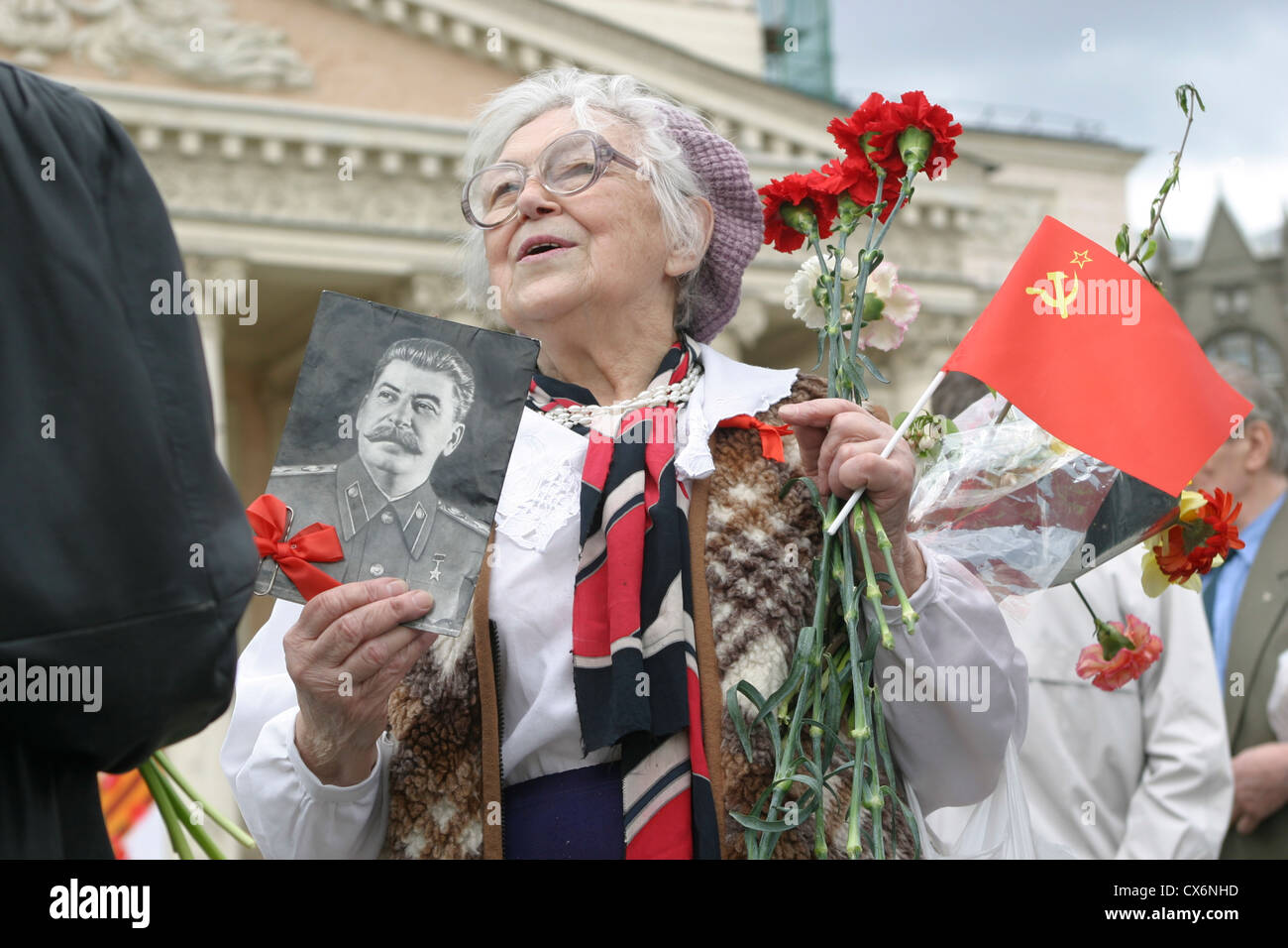 Russian war veterans celebrating the WWII victory on Victory Day near ...