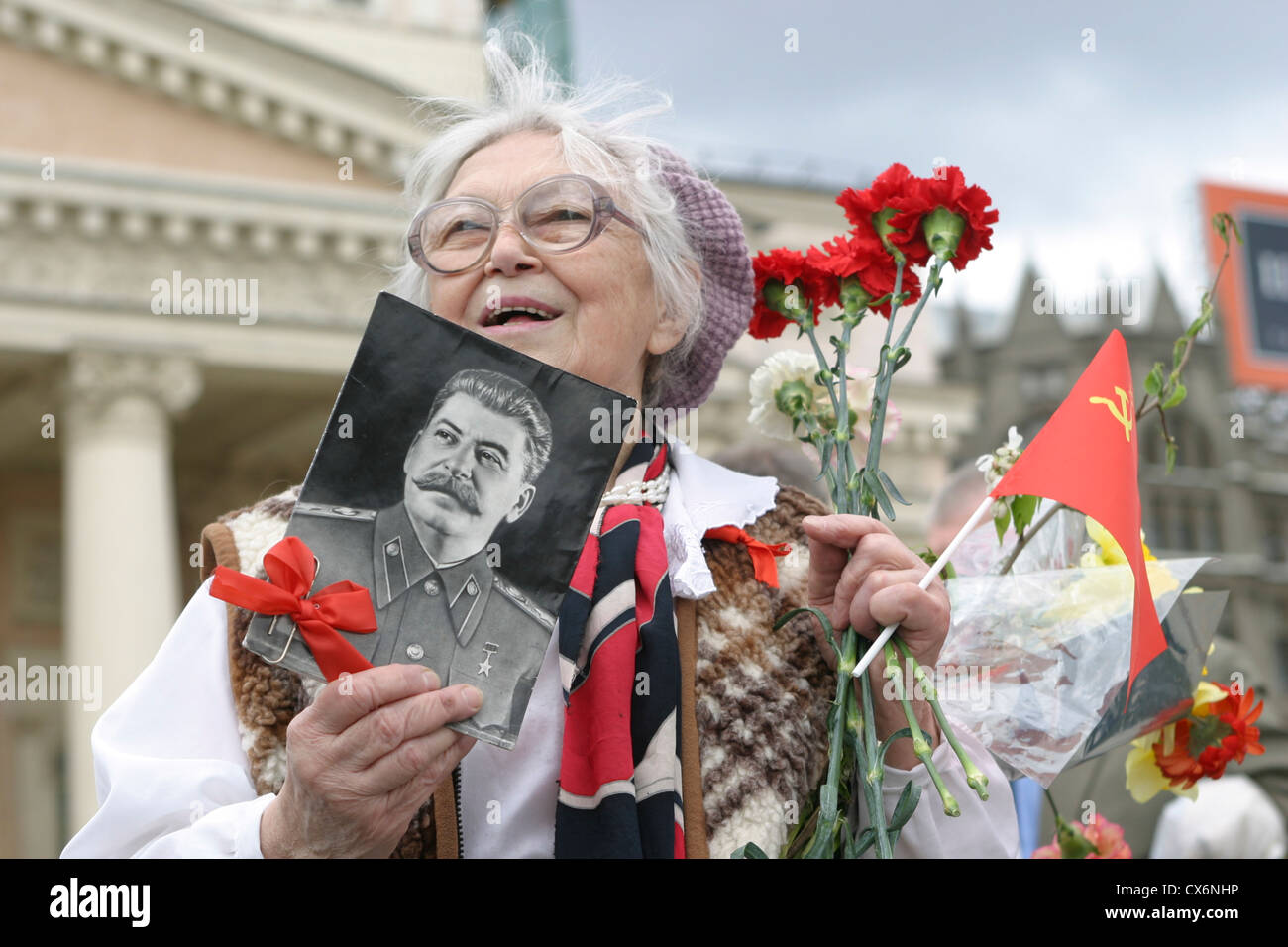 Russian war veterans celebrating the WWII victory on Victory Day near ...