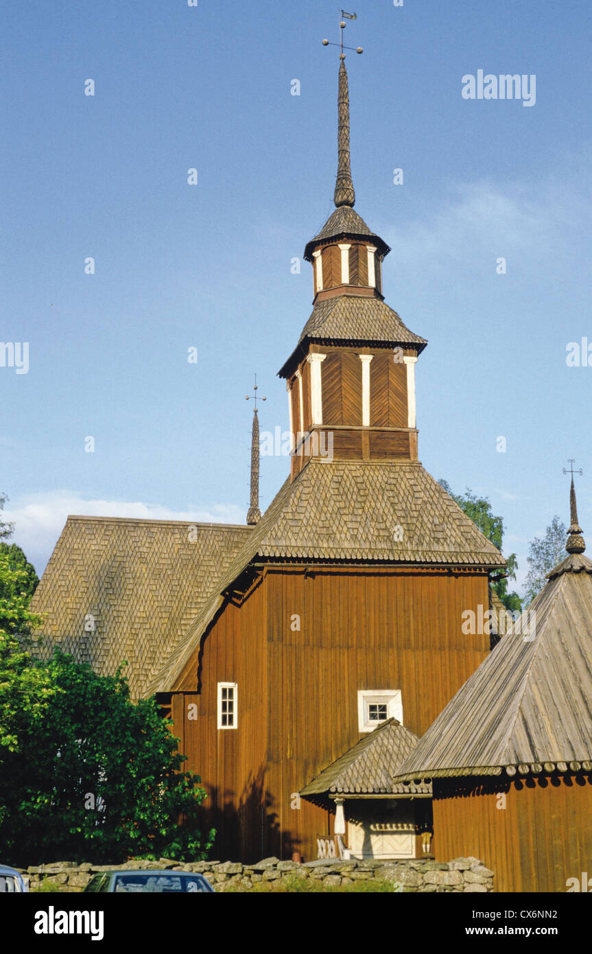 The old wooden church in Keuruu, Finland - The church was built between 1756-59. Stock Photo