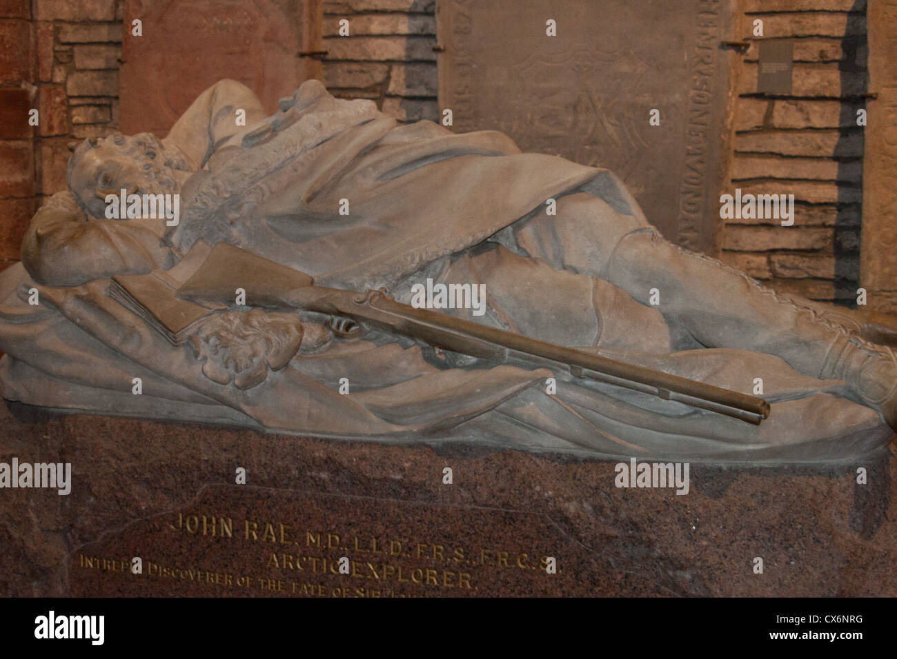 John Rae the arctic explorer in St Magnus Church, Orkney Stock Photo