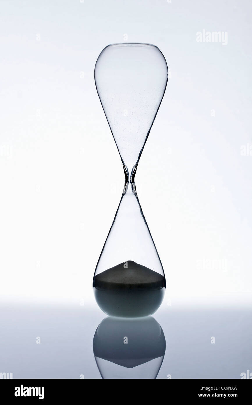 Sand at the bottom of an hourglass Stock Photo Alamy