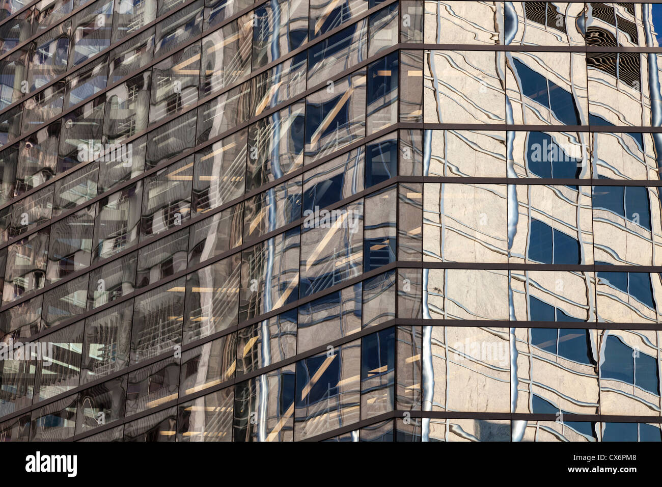 Reflection on parking ramp in Rochester,MN Stock Photo Alamy