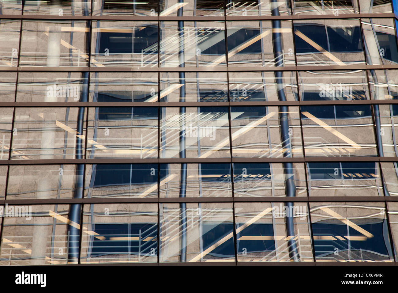 Reflection on parking ramp in Rochester,MN Stock Photo - Alamy