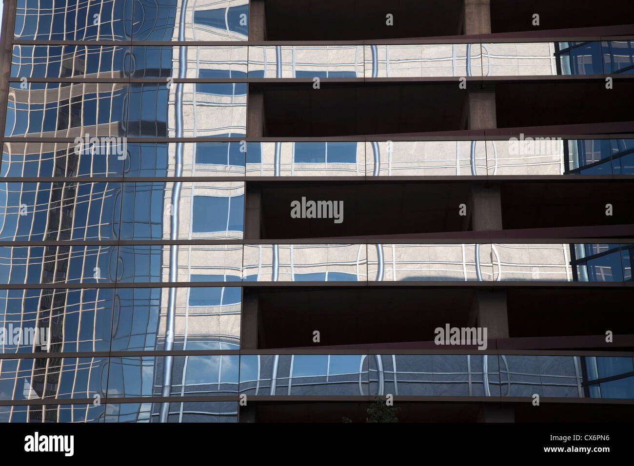 Reflection on parking ramp in Rochester,MN Stock Photo - Alamy