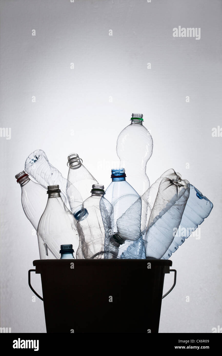 Bottles in bucket Stock Photo - Alamy