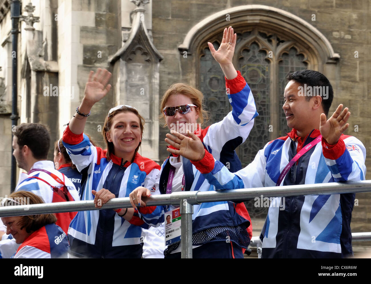 Martine Wright (lower left), Jessica Frezza, Vicky Widdup, Netra Rana ...