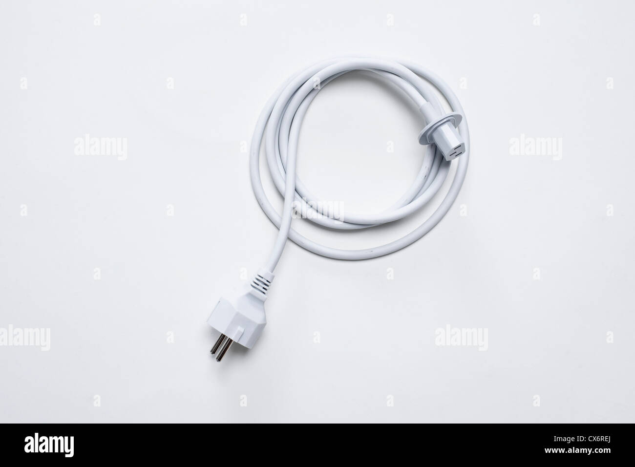 A German power cord for a computer Stock Photo