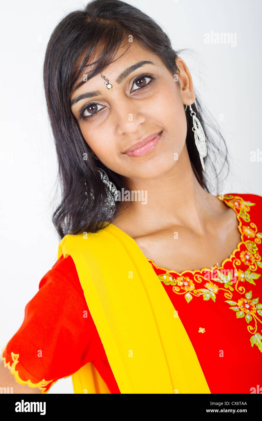 Indian girl portrait profile hi-res stock photography and images - Alamy