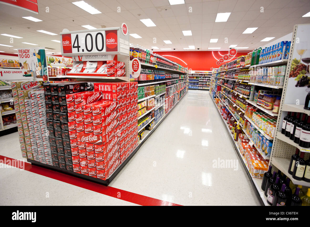 Supermarket aisle, Miami, Florida, USA Stock Photo Alamy