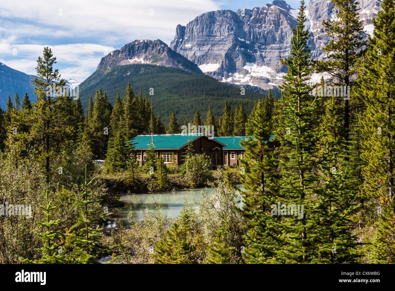 Waterfowl Lake Campground and camp sites in 'Banff National Park' Stock Photo