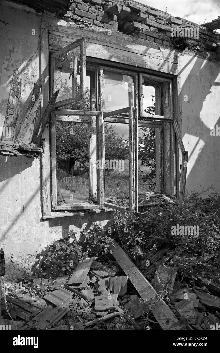 destroyed house Stock Photo