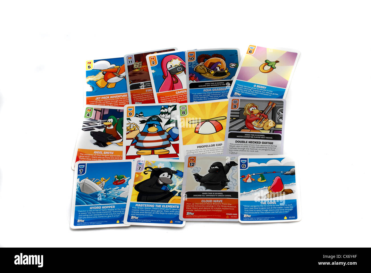 Club Penguin collector cards Stock Photo - Alamy