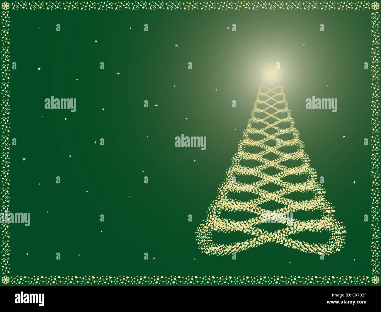 green holiday background with Christmas tree Stock Photo - Alamy