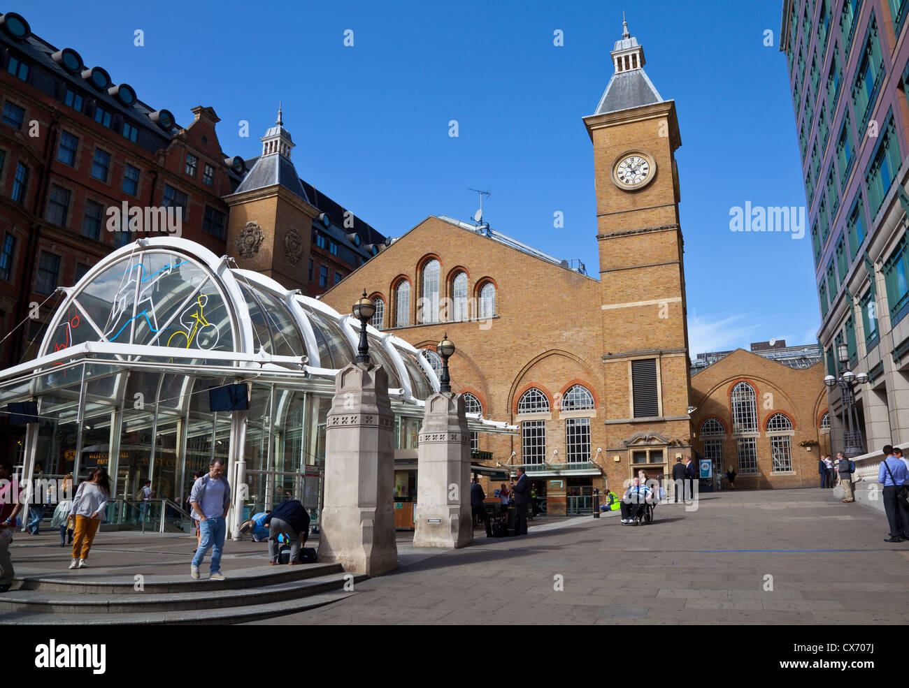 Entrance to Liverpool Street Station. Stock Photo