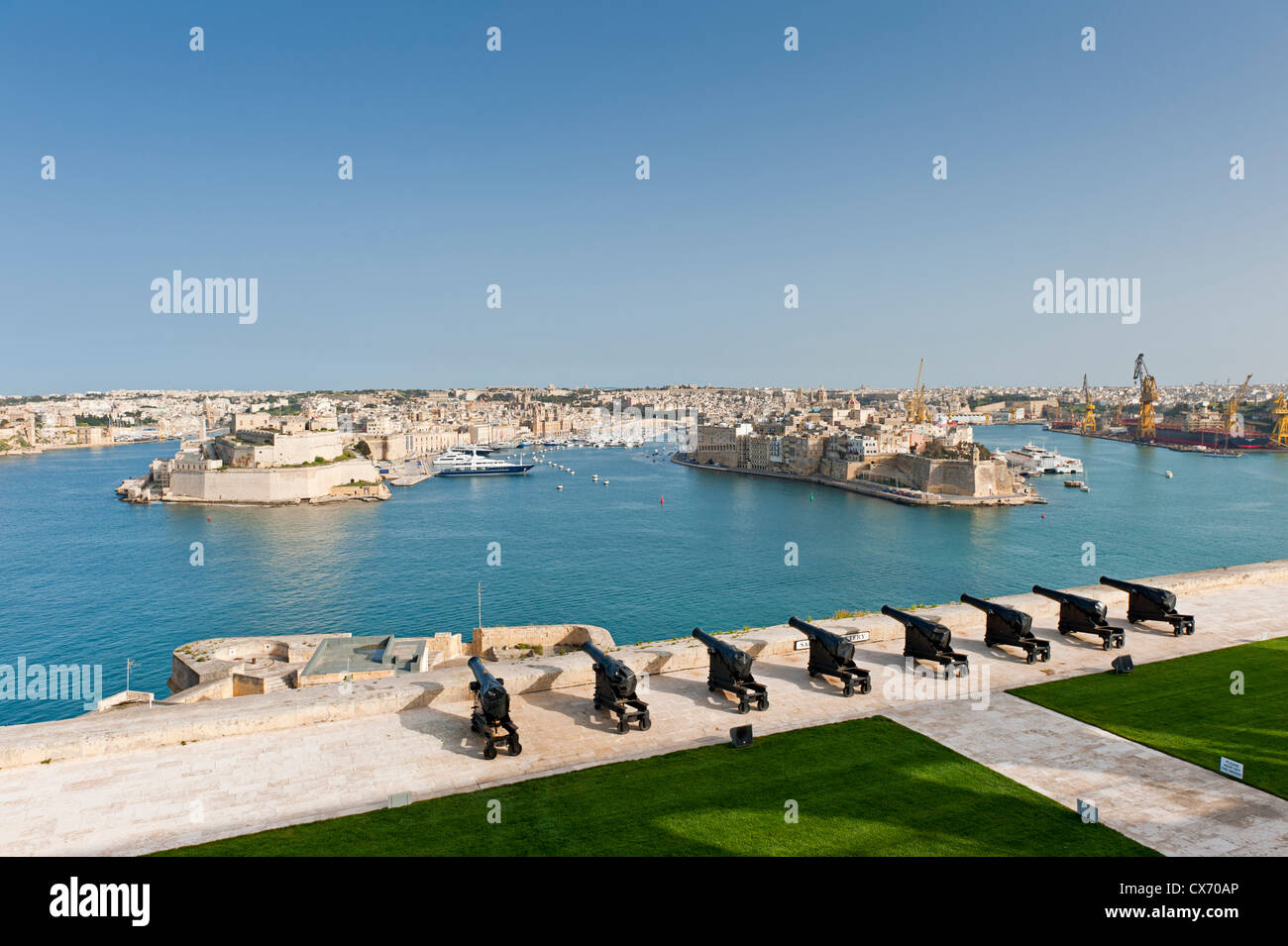 Saluting Battery in Valletta, Malta Stock Photo