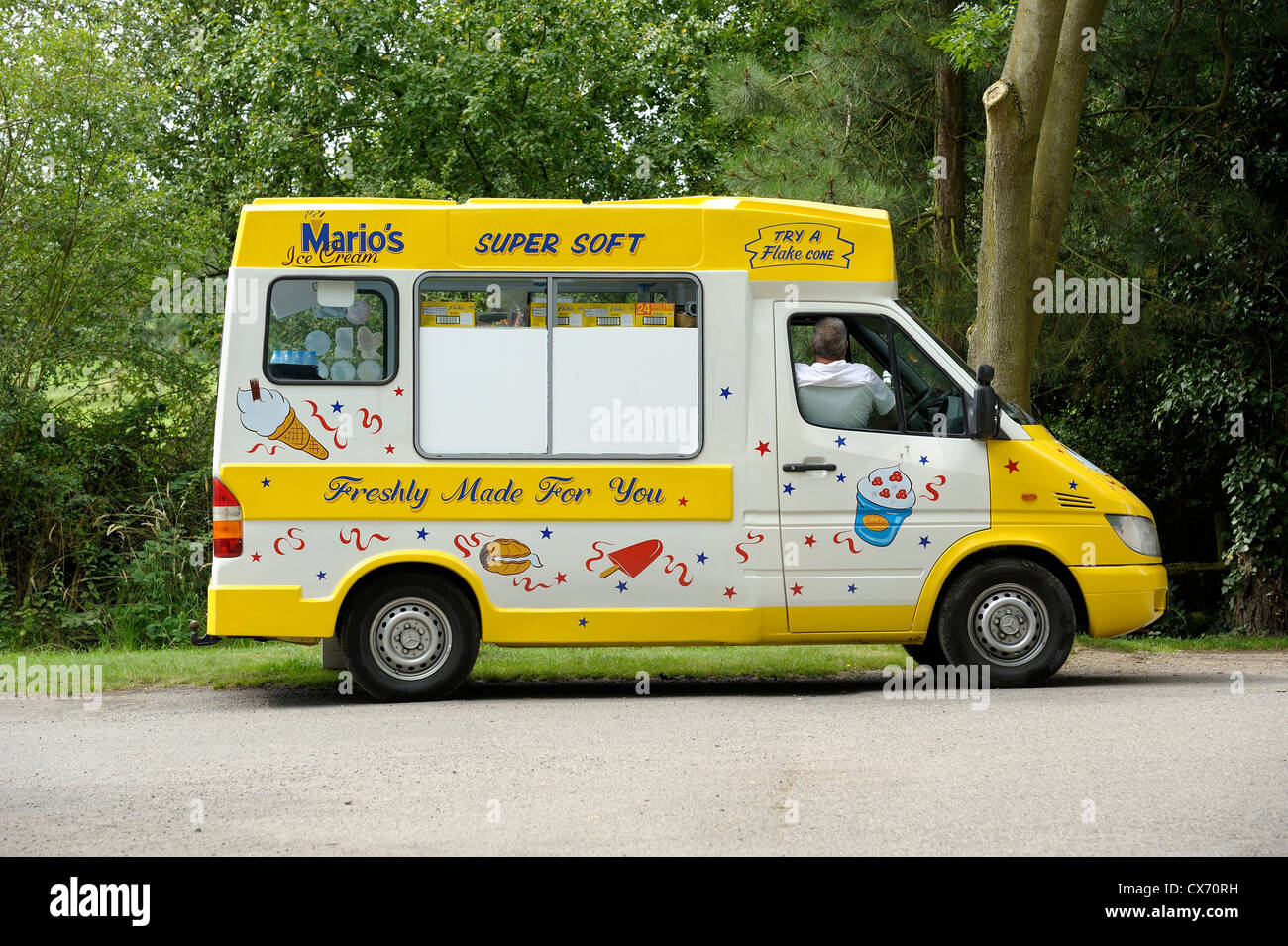 Yellow Ice Cream Van High Resolution 