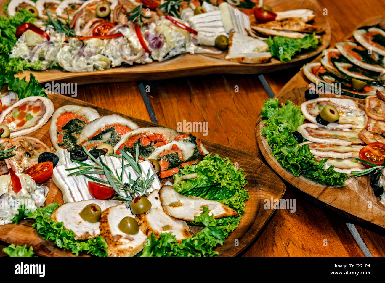 Arrangement cooking different varieties fish hi-res stock photography ...