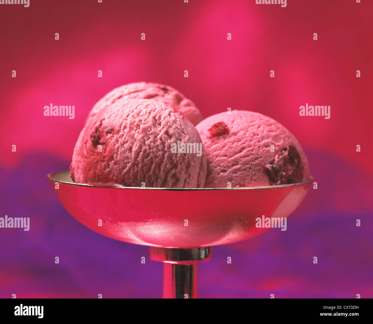 Ice Cream Cherry, Red Sorbet, Scoop, Black Slate Background Stock Photo,  Picture and Royalty Free Image. Image 53006493.