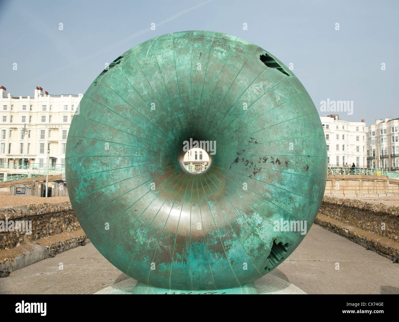 Bronze sculpture 'Afloat' on Brighton seafront Stock Photo Alamy