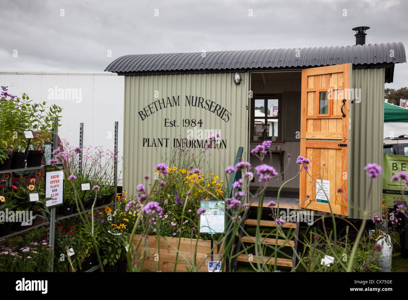 Beetham Nurseries caravan at the 2012 Westmorland County Show, near Kendal, Cumbria Stock Photo