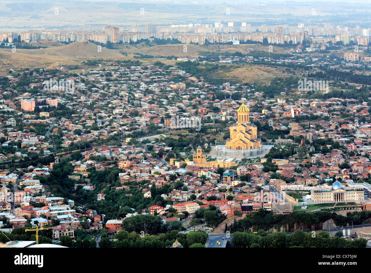 View of Tbilisi from Mtatsminda, Georgia Stock Photo