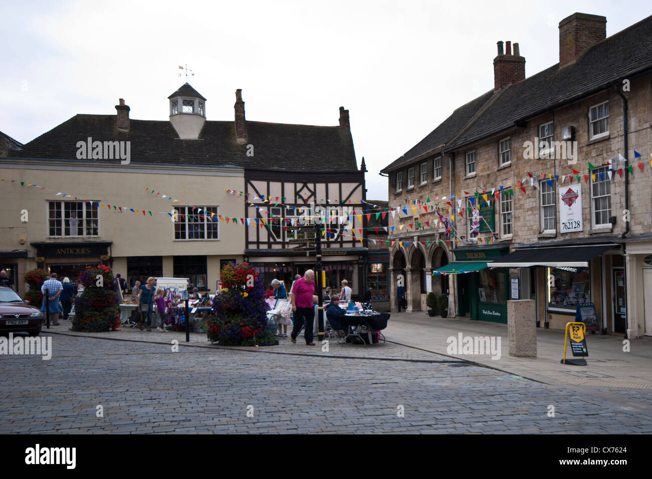 Arts and crafts market, Red Lion Square, Stamford, Lincolnshire, England, UK. Stock Photo