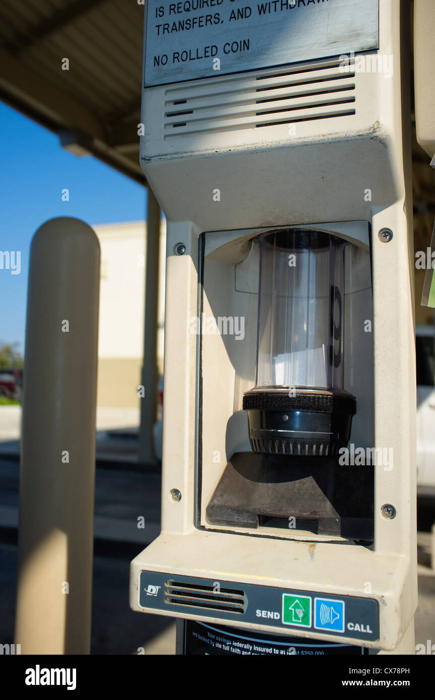 Pneumatic Air Tube Terminal for DriveThroughBanking Stock Photo Alamy