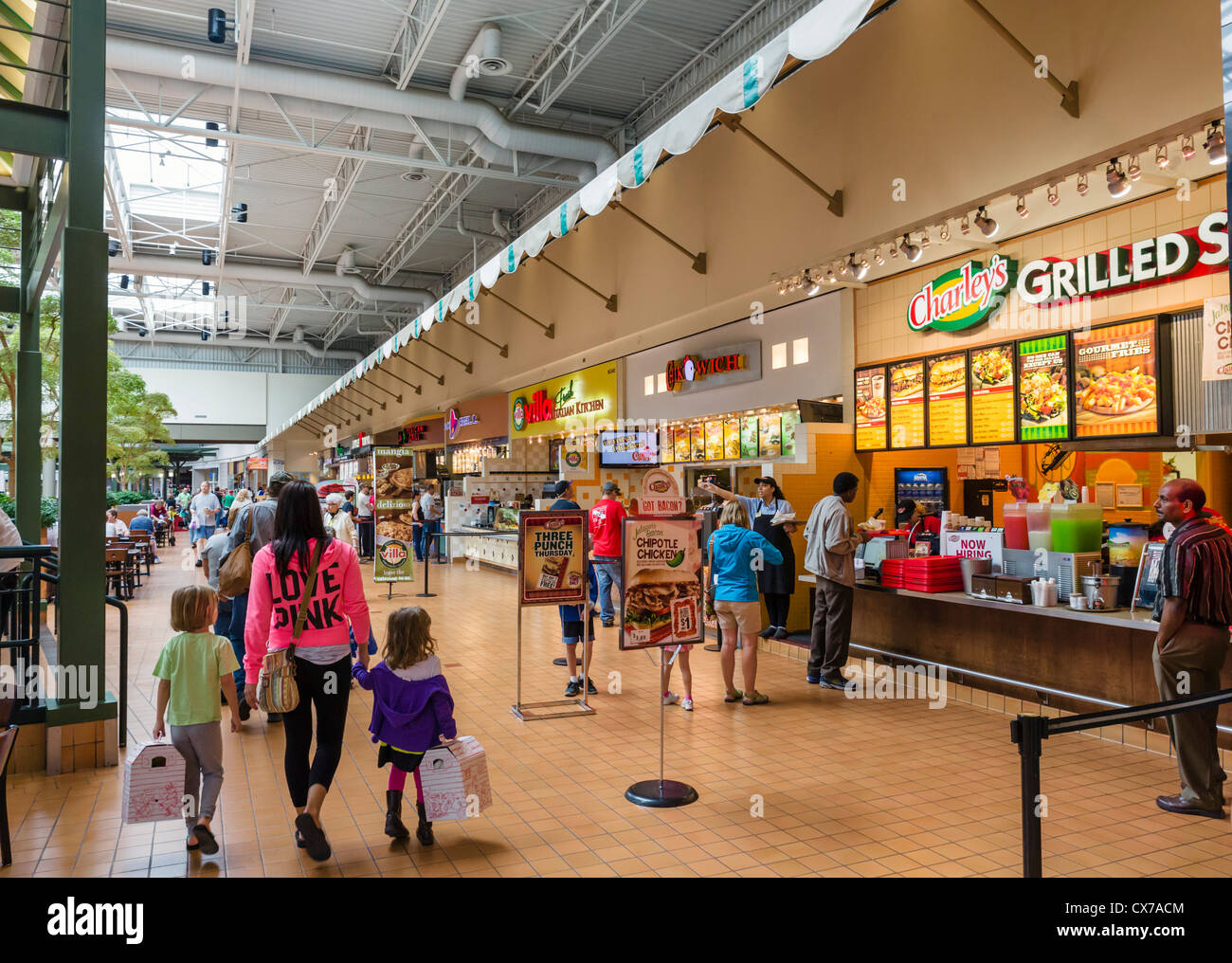 Food Court in the Mall of America, Bloomington, Minneapolis, Minnesota, USA Stock Photo