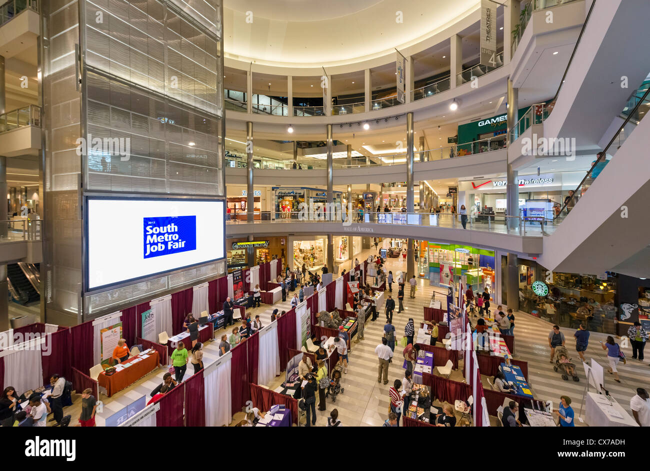 Jobs Fair in the Mall of America, Bloomington, Minneapolis, Minnesota, USA Stock Photo