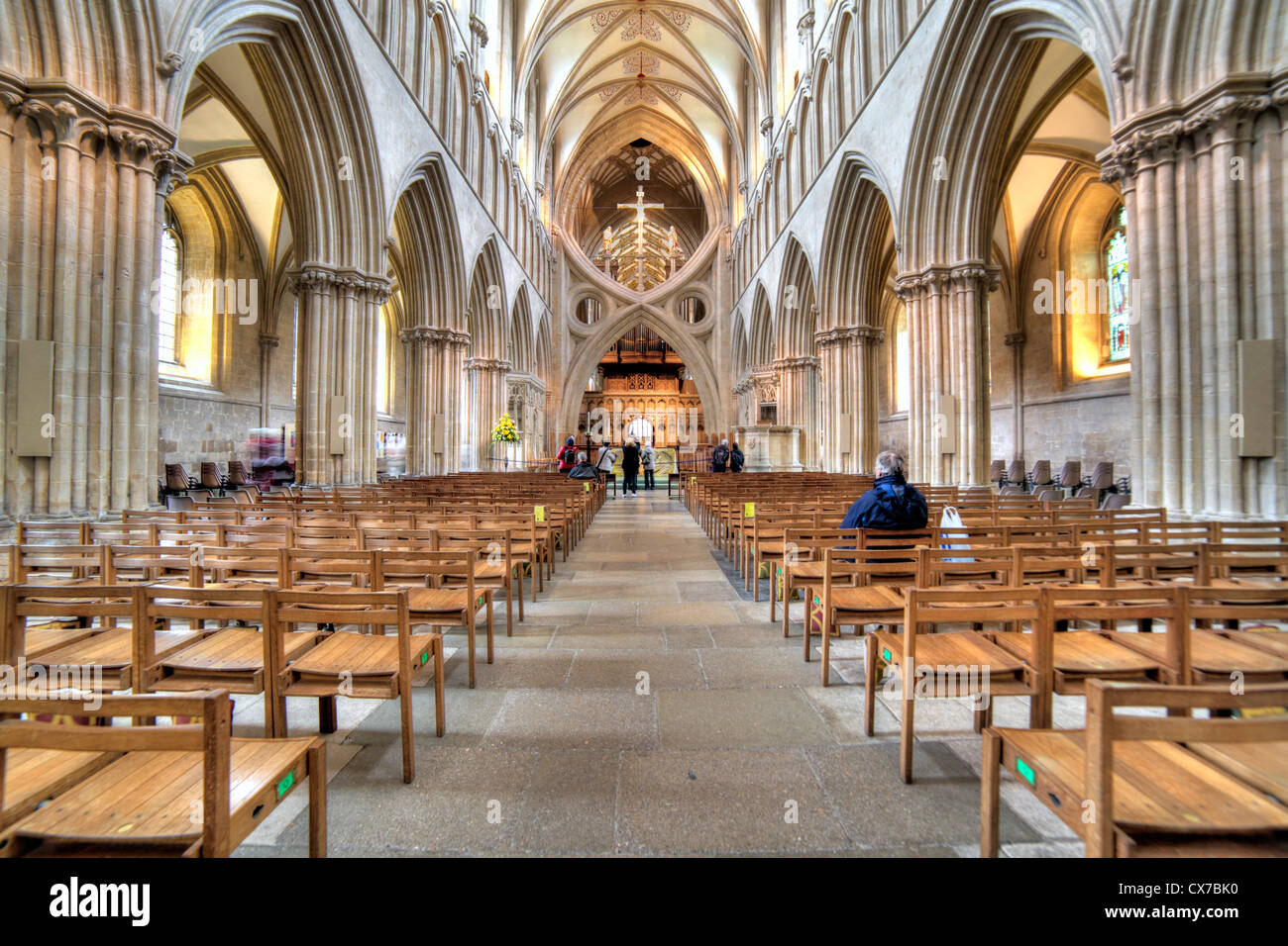 Wells Cathedral, Wells, Somerset, UK Stock Photo