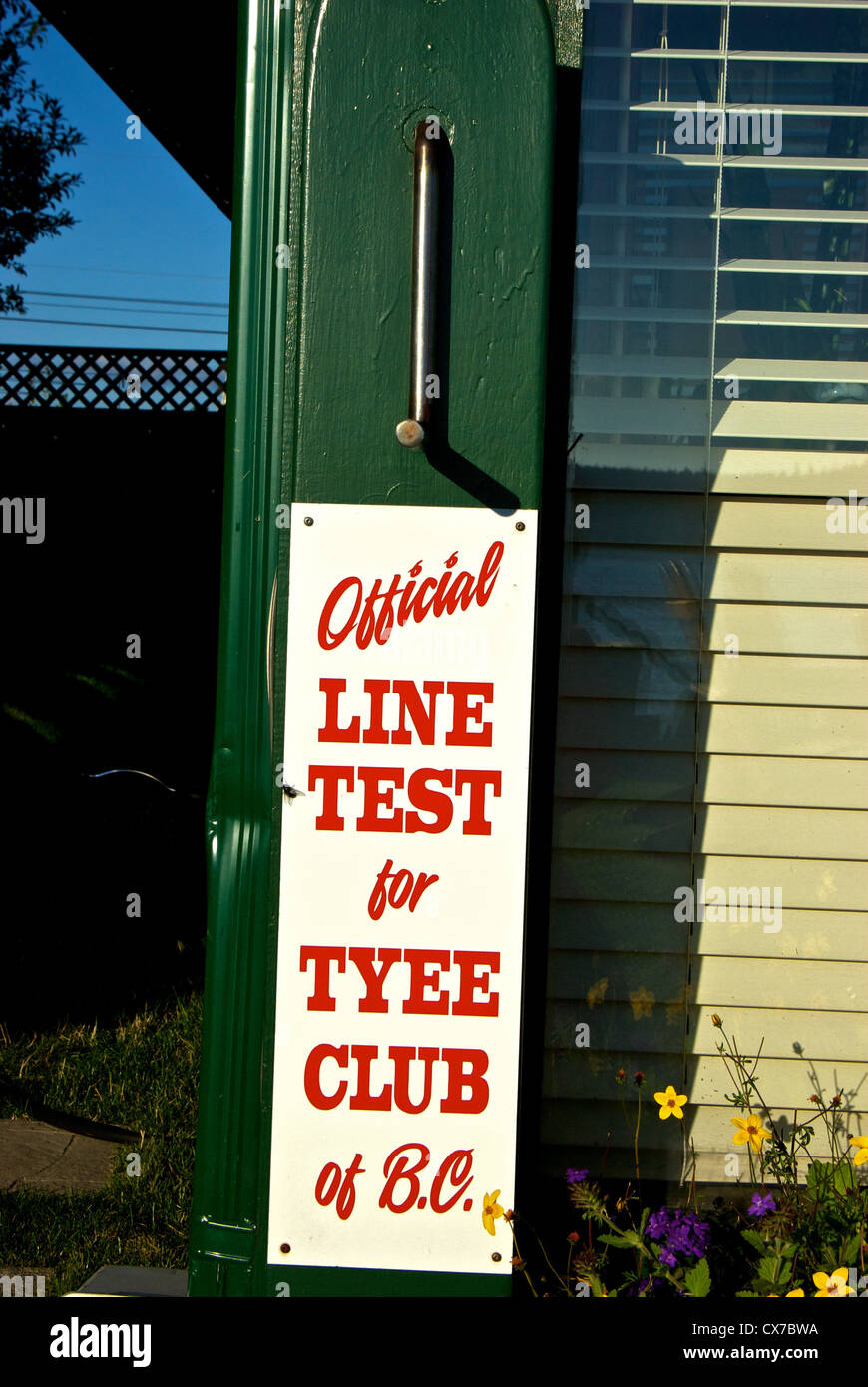 Official fishing line breaking strength tester Tyee Club Campbell River