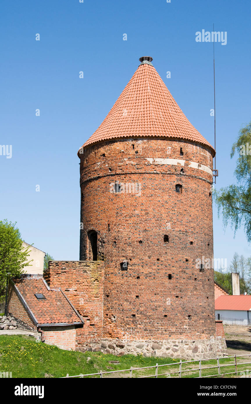 The Stork Tower, Dobre Miasto, Warmian-Masurian Voivodeship, Poland Stock Photo