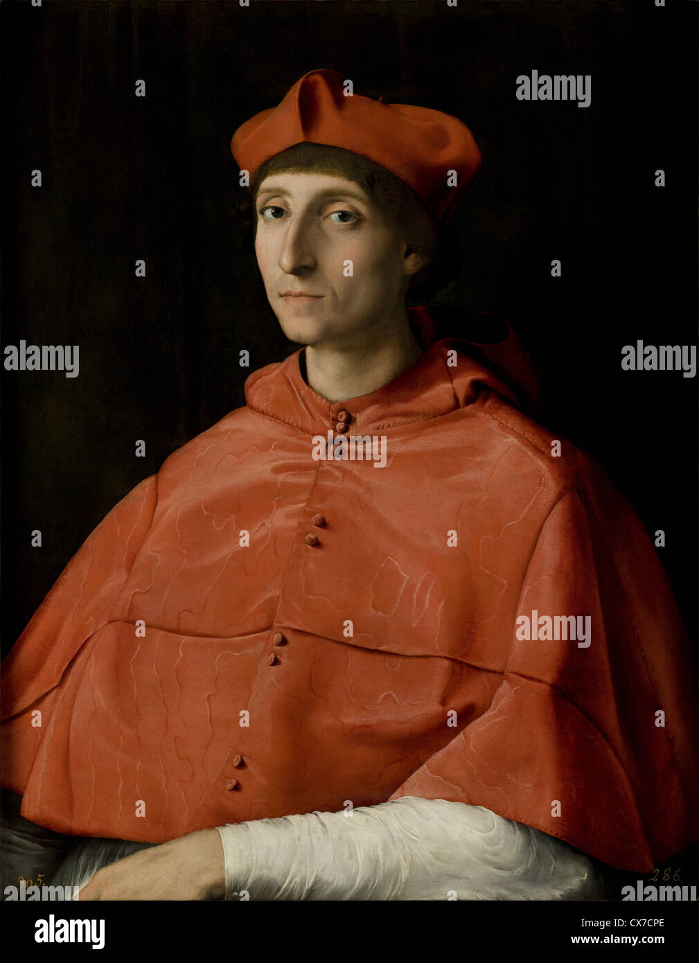 Portrait of a Cardinal by Raphael (Raffaello Sanzio da Urbino), circa 1510 - Very high quality and resolution image Stock Photo